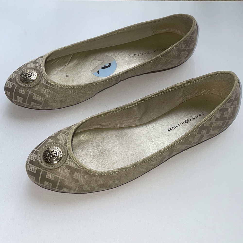 Tommy Hilfiger Beige Balet Flats 9